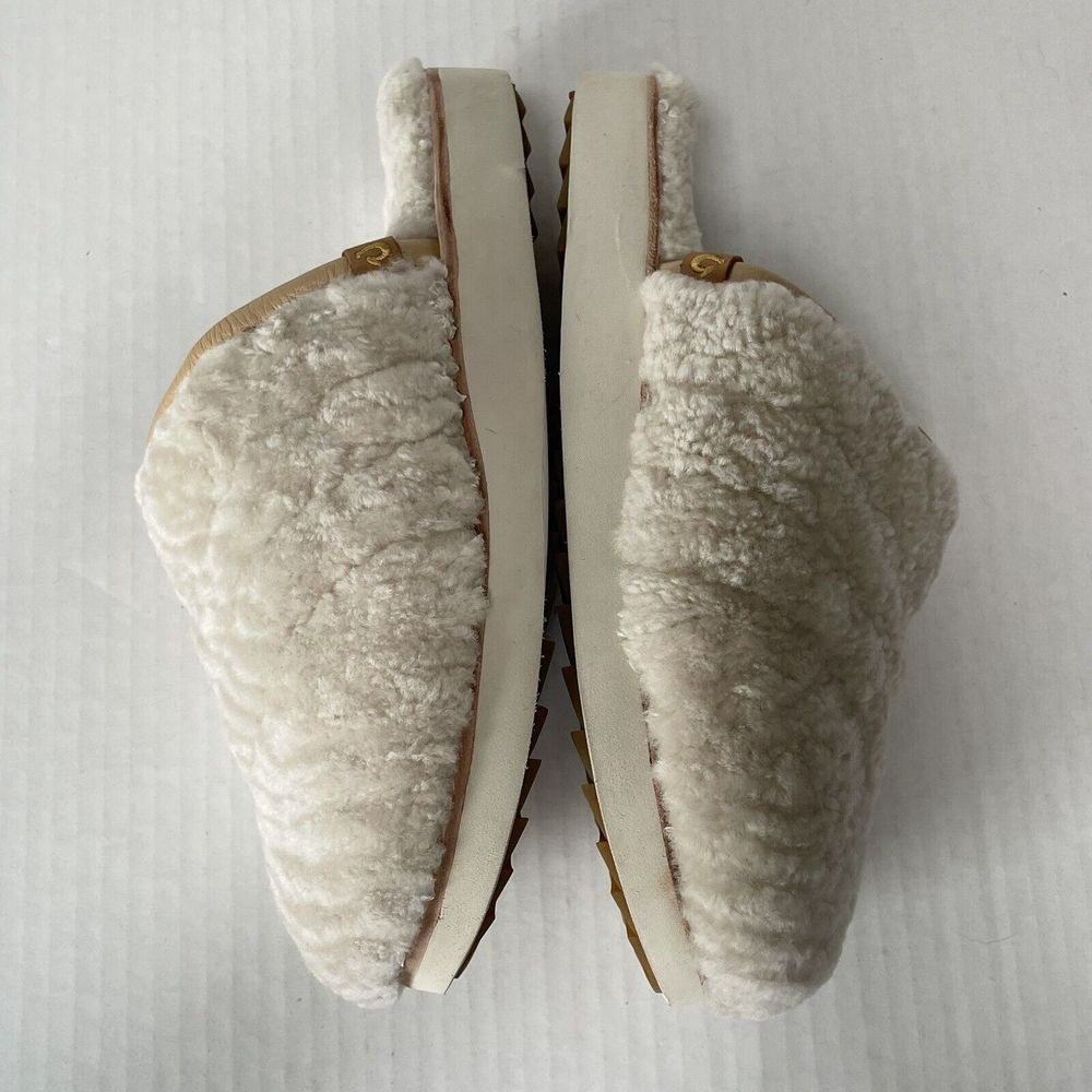 Olukai Womans Pupu Mua Slippers Slip On Shoes Genuine Shearling Leather Trim 10 - Picture 3 of 11